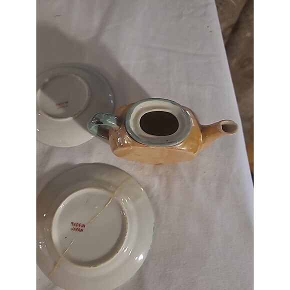 Vintage Lusterware Childs Porcelain Tea Set made in Occupied Japan - Picture 9 of 11